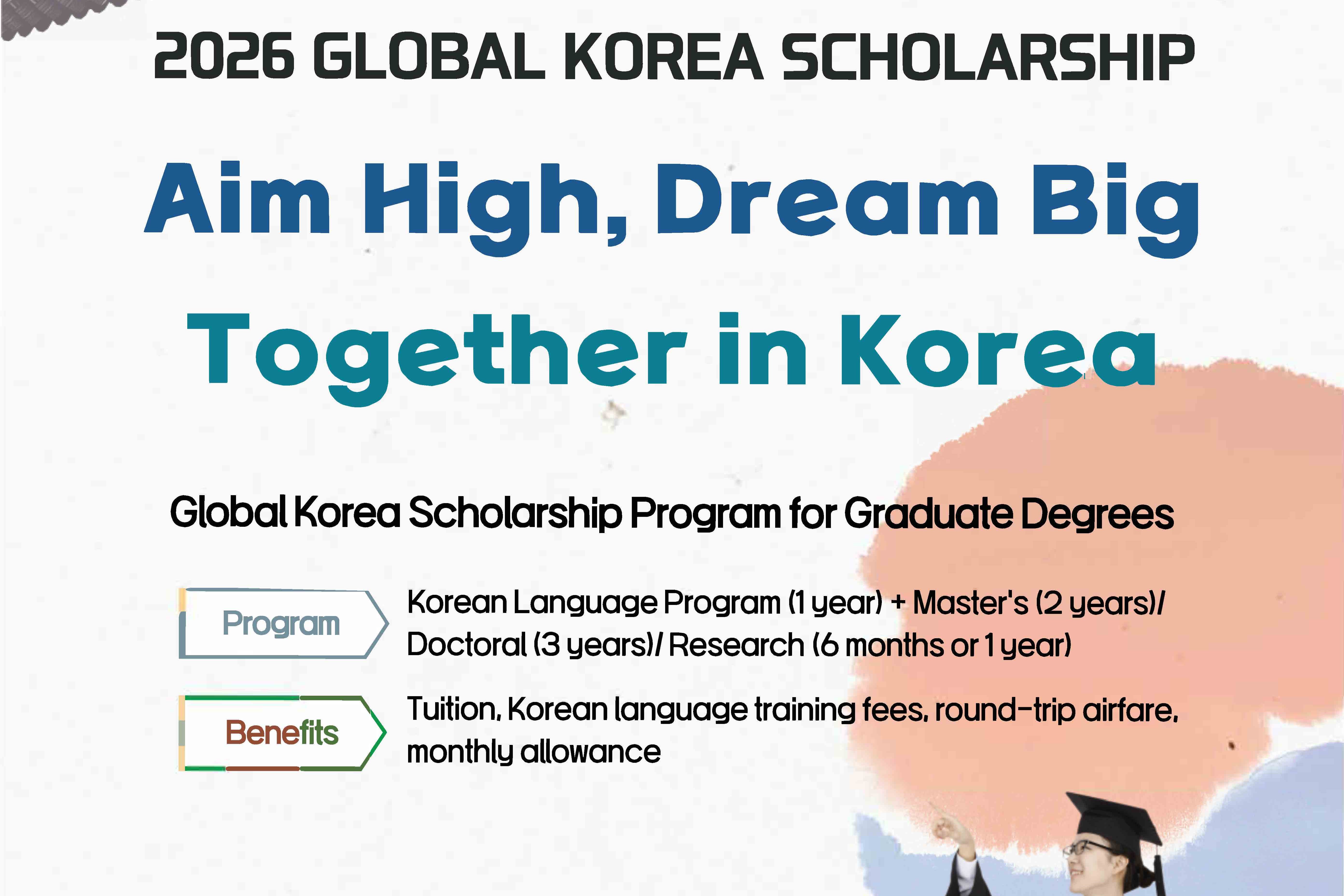 2026 Global Korea Scholarship (GKS) for Graduate Degrees